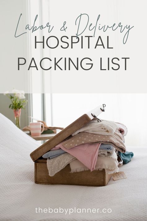 A simple birth packing list for labor and delivery for a hospital birth. includes list for mom, baby, and partner. what to put in your hospital bag for birth. #hospitalpackinglist #birthpackinglist #hospitalbag Packing List Hospital Bag, Hospital Packing List, Breech Birth, Birth Hospital, Packing Hospital Bag, Pregnant People, Delivery Hospital, Hospital Blankets, Prepare For Labor