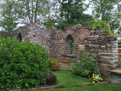 Thinking With My Hands: A 'Real' Garden 'Completes' A 'Pretend' Ruin Decking Bench, Ruin Garden, Enchanted Garden Ideas, Garden Ruins, Permaculture Backyard, Poetry Zine, Patio Shed, Fantasy Woodland, Ritual Space