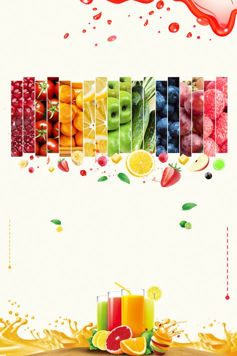 Fruit Poster Design Ideas, Fruits Poster Design, Juice Background Design, Fruit Juice Poster, Fruit Design Ideas, Fruit Poster Design, Fruit Juice Logo, Juice Background, Juice Poster