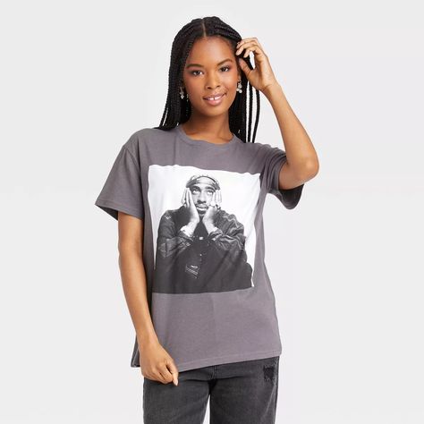 Short sleeve Tupac t-shirt. Represent one of the greatest artist this summer! Eminem Shirt, Eminem T Shirt, Tupac Shirt, Tupac T Shirt, Florida Capsule Wardrobe, Clothing Must Haves, Target Shirt, Soft Summer Palette, First Day Of School Outfits