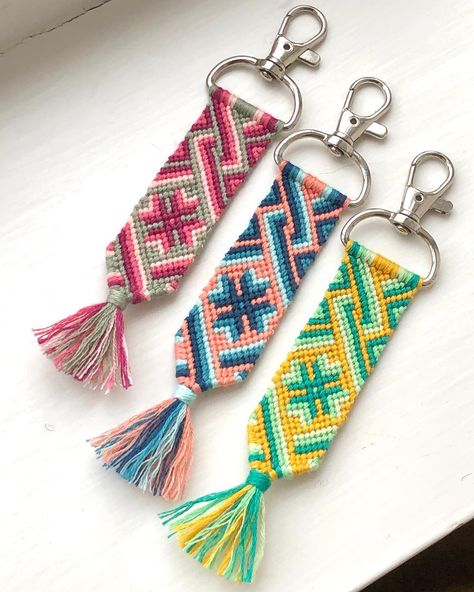 stokes bracelet co on Instagram: “30 Posts For Keychain Inspiration ” Keychain Bracelet Pattern, Embroidery Floss Keychain, Friendship Bracelets Keychains, Friendship Bracelet Keychain, Keychain Inspiration, Woven Keychain, Friendship Keychains, Embroidery Keychain, Keychain Patterns