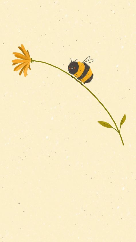 Cover Ups Tattoo, Bee Wallpaper, Poster Grafico, Bee Drawing, Iphone Wallpaper Pattern, Cute Simple Wallpapers, Bee Art, Phone Wallpaper Patterns, Cute Patterns Wallpaper