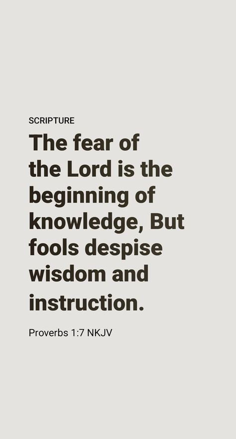 Since a knowledge of the true God is so beneficial and readily available, why is it that so few of mankind have it? Often the reason is that they have the wrong attitude toward Jehovah and his Word. For example, one thing that is essential was stated by Solomon, one of the wisest men who ever lived: “The fear of Jehovah is the beginning of knowledge.” (Prov. 1:7) God Fearing Man Quotes, God Fearing Man, The Fear Of The Lord, God Fearing, Proverbs 17 17, Daily Scripture, Fear Of The Lord, Men Quotes, Fear Of God