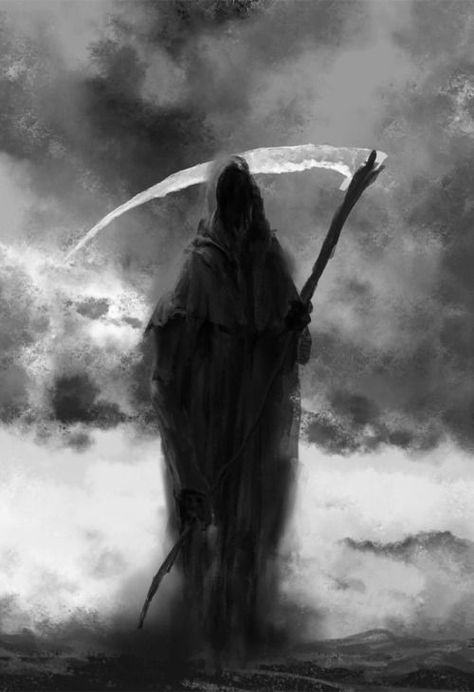 Grim Reaper Wallpaper Aesthetic, Reaper Pfp, Grim Reaper Cloak, Grim Reaper Wallpaper, Scythe Art, Scythe Tattoo, Grim Reaper Images, Grim Reaper Drawing, Reaper Drawing