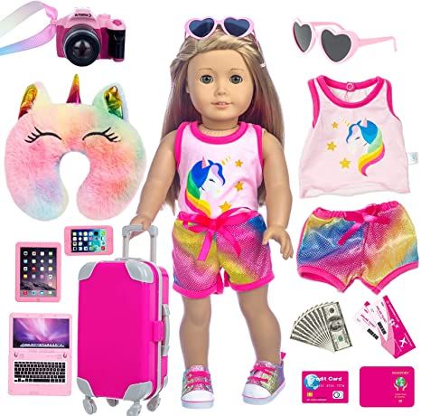 Kids Girl Toys, Toys Girls Kids, Toys For Girls 11-12, Cute Toys For Kids, Doll Suitcase, Og Dolls, American Girl Doll Sets, American Girl Toys, Accessoires Barbie