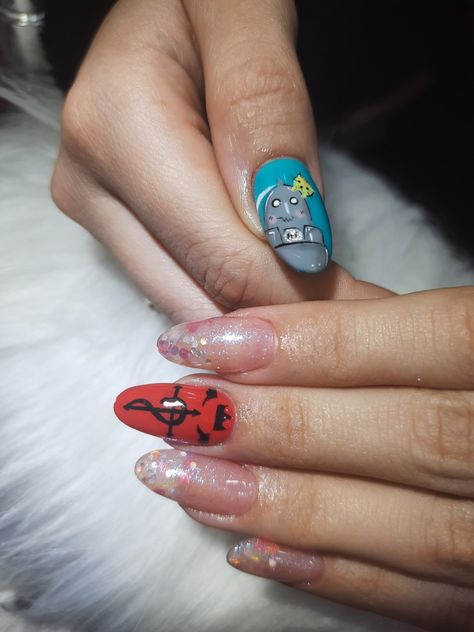 Full Metal Alchemist Nails, Fullmetal Alchemist Nails, Anime Nails, Full Metal Alchemist, Fullmetal Alchemist Brotherhood, Full Metal, Fullmetal Alchemist, Nail Inspo, Nail Art