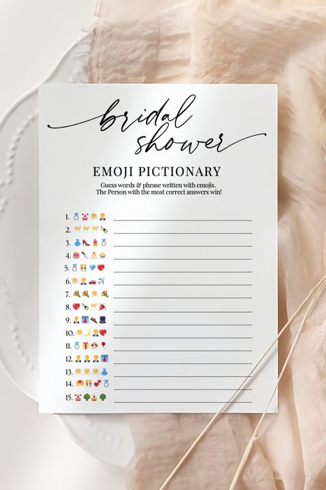 Bridal Shower Emoji Pictionary Game Wedding, Bridal Shower Emoji Game, Bachelorette Party, Bridal Shower Game Printable, Emoji Pictionary Bridal Shower Pictionary, Game Bachelorette Party, Emoji Game, Game Wedding, Emoji Pictionary, Emoji Games, Bridal Shower Game, Game Printable, Bridal Shower Party