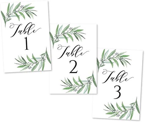 Signs For Wedding Reception, Bamboo Centerpieces, Restaurant Birthday Party, Wedding Signs For Reception, Reception Restaurant, Restaurant Birthday, Unique Table Numbers, Greenery Wedding Centerpieces, Signs For Wedding