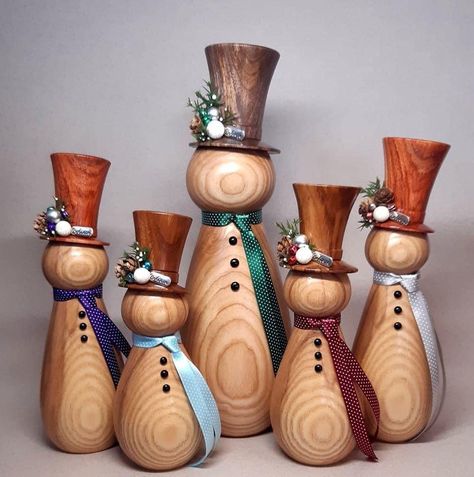 Wood Lathe Snowman, Lathe Snowman, Wood Turned Snowman, Woodturning Ideas, Woodturning Art, Wood Christmas Decorations, Christmas Diy Wood, Wooden Snowmen, Letters To Santa