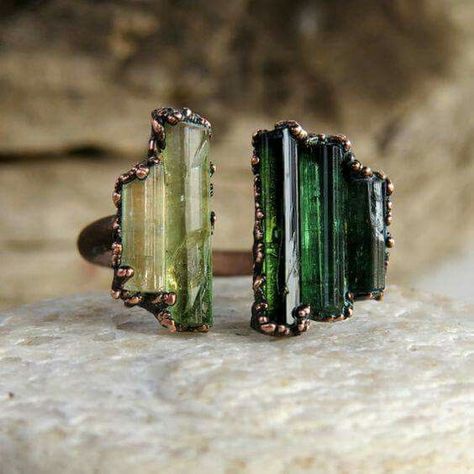 Raw Tourmaline Ring, Jared Jewelry, Electroformed Ring, Bijoux Art Nouveau, Raw Tourmaline, Electroformed Jewelry, Ruby Jewelry, Tourmaline Ring, Shiny Things