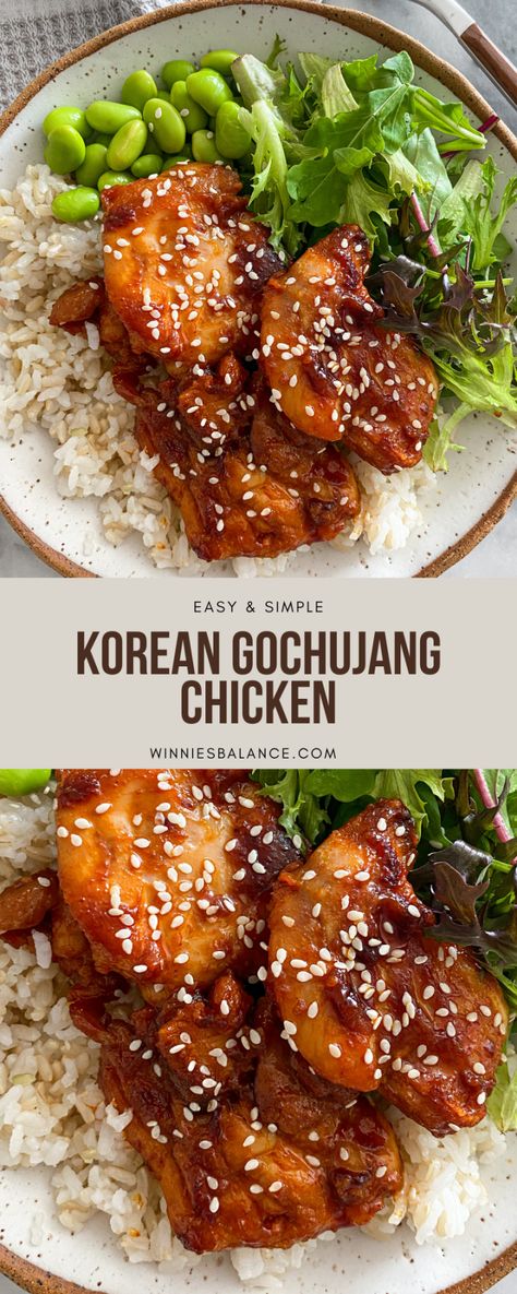 Paleo Korean Chicken, Gochujang Baked Chicken, Crockpot Korean Chicken, Gogugang Chicken, Gojuchang Recipe Chicken, Gojuchang Chicken Marinade, Gojujang Chicken, Korean Chicken Dishes, Gochujang Chicken Marinade