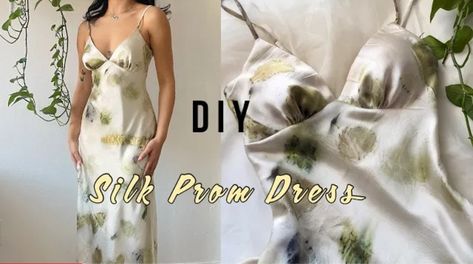 Homemade Prom Dress Diy Sewing Patterns, Easy Formal Dress Patterns, How To Sew Satin Dress, Simple Gown Pattern, Silk Dress Sewing Pattern, Diy Long Dress, Satin Dress Sewing Pattern, Satin Dress Pattern, Silk Dress Sewing