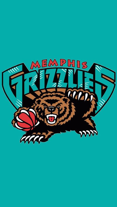 Nba Grizzlies, Team Drawing, Grizzlies Jersey, Memphis Basketball, Grizzlies Basketball, Nba Logos, Vancouver Grizzlies, Nba Wallpaper, Baseball Teams Logo