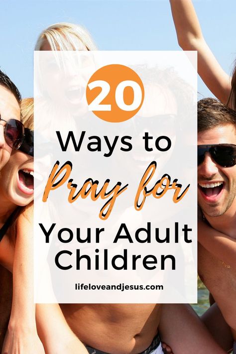 Praying for your children never ends while you draw breath - whether they're 2 or 22 or even 62, your adult children will always need your prayers. This list of 20 ways to pray for your adult children can get you started. Ways To Pray, Praying For Your Children, Grace And Truth, Learning To Pray, Worship The Lord, Prayers For Children, Christian Resources, Find Quotes, Prayer Life