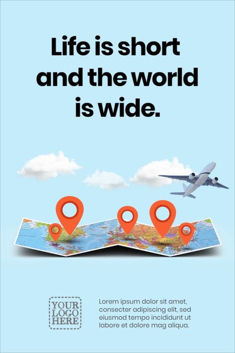 Creative Travel Ads Advertising, Travel Agency Services Poster, Flyer Design Travel Agency, Travel Campaign Advertising, Airport Advertising Creative, Destination Marketing Campaign, Traveling Creative Ads, Travel Ads Advertising Ad Campaigns, Travel Agency Posts Ideas