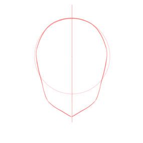 How to draw the head and face – anime-style guideline front view tutorial – Mary Li Art How To Draw Heads Ibispaint, How To Draw Round Faces, How To Draw Chin, Small Face Drawing, Round Face Drawing, How To Draw Female Face, Female Head Reference Drawing, Female Head Drawing, Anime Head Shapes