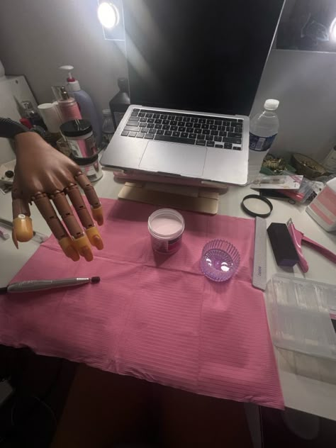 Nail Tech Certificate, Beginner Nail Tech Aesthetic, Being A Nail Tech, Nail Practice Hand, Nails Vision Board, Nail Tech Pictures, Nail Tech Aesthetic Vision Board, Nail Tech Lifestyle, Nail Practice