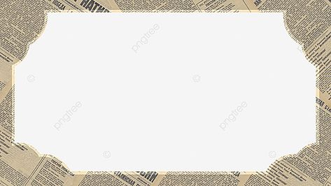 Newspaper Border, Newspaper Frame, White Square Frame, Newspaper Background, Newspaper Paper, Borders Free, Simple Borders, Scrapbook Background, Vintage Newspaper