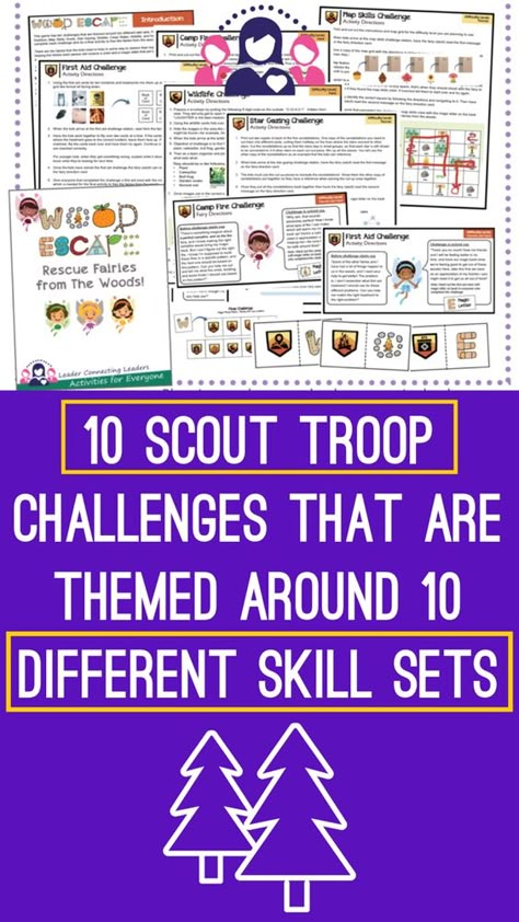 Have you ever done a wide game with your group? How about an Escape Room? What about combining the concept of a wide game and escape room challenges also while learning some very important outdoor skills? If the answer is no to the last question and you want to try something different with your girls in an upcoming camping trip or meeting. Scout Camping Activities, Girl Scouts Games, Cub Scout Games, Boy Scout Activities, Scout Games, Introduction Activities, Escape Room Challenge, Cub Scout Activities, Outdoor Skills