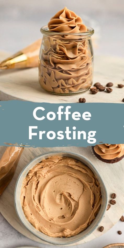 This homemade coffee frosting is incredibly smooth and creamy. It tastes distinctly of coffee, but the flavor is well-balanced and not too strong. Pair this frosting with your favorite cakes, cupcakes, cookies, and more! Coffee Frosting, Microwave Bread, Brownie Bites Recipe, Frosting Recipes Easy, Cake Filling, Cake Frosting Recipe, Homemade Frosting, Homemade Coffee, Buttercream Recipe