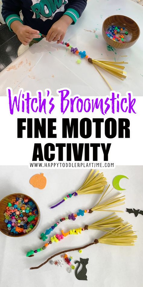 Halloween Kita, Halloween Infantil, Halloween Crafts Preschool, Fine Motor Activity, Halloween Week, Halloween Crafts For Toddlers, October Crafts, Halloween Arts And Crafts, Halloween Preschool