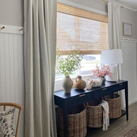 #TargetStyle : @lorenarosales.home : Target Finds Curtains And Blinds Together, Blinds And Curtains Together, Blinds For Windows Living Rooms, Woven Blinds, Living Room Blinds, Bedroom Blinds, Woven Wood Shades, Window Treatments Living Room, Window Treatments Bedroom