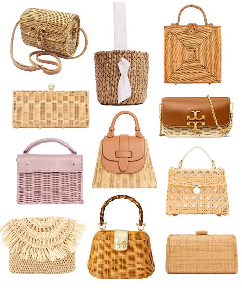 rattan handbags // wicker handbags // Blush and Blooms Wicker Handbags, Rattan Handbags, Straw Bag, Blush, Style Inspiration, Handbags