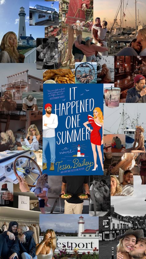 It Happened One Summer - Tessa Bailey #ithappenedonesummer #tessabailey Tessa Bailey Aesthetic, Tessa Bailey Books, It Happened One Summer, Tessa Bailey, Romcom Books, Fantasy Romance Books, Book Edits, Collage Book, Summer Books