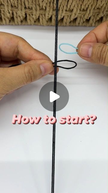 Joanna on Instagram: "How to start?
handmade bracelet tutorial for you
#fyp #foryou #diy #handmade #tutorial #bracelet" Weaving A Bracelet, How To Start And Finish A Bracelet, Macrame Bracelets With Beads Tutorial, Diy Cord Bracelets How To Make, How To Braid Bracelets Tutorials, Friendship Bracelets Tutorial Videos, How To Start Bracelet, How To Start A Bracelet, Bracelet Making Tutorial Thread