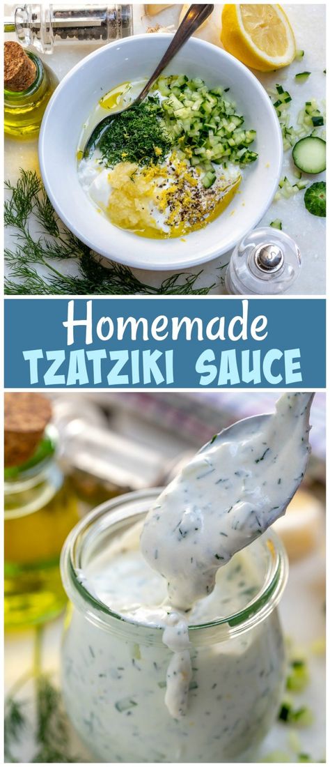 Rachel's Flavorful Homemade Tzatziki Sauce for Clean Eating! | Clean Food Crush Tzatziki Sauce Recipe, Clean Eating Vegetarian, Homemade Tzatziki Sauce, Homemade Tzatziki, Clean Food Crush, Food Crush, Tzatziki Sauce, Clean Food, Eating Clean