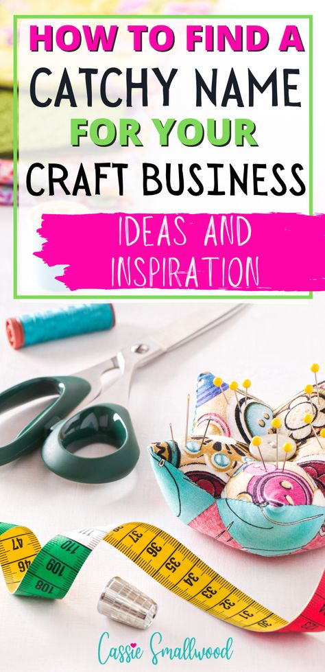 How to find a catchy name for your craft business. Ideas and inspiration. Naming Your Business Ideas, How To Pick A Name For Your Etsy Shop, Small Business Label Ideas, Picking A Name For Your Business, Naming A Business Ideas, How To Come Up With A Brand Name, How To Come Up With Business Name, Craft Party Business Ideas, Picking A Business Name