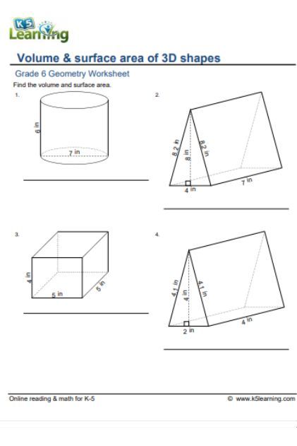 #Find The Volume & Surface Areas Of The 3D Shapes# Area Of 3d Shapes, 3d Shapes, Grade 6, Surface Area, Printable Worksheets, Line Chart, Education