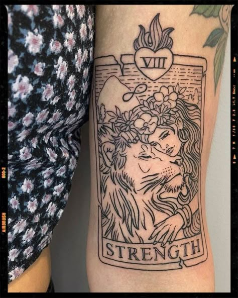 Tarot Card Tattoo And Meaning, Tarot Card Back Tattoo, 3 Tarot Card Tattoo, Leo Card Tattoo, Leo Zodiac Tarot Card Tattoo, Crow Tarot Card Tattoo, Tarot Tattoo Strength, Lion Tarot Card Tattoo, Tarot Card Strength Tattoo