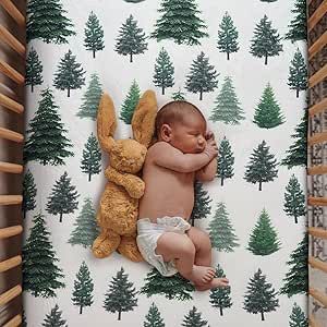 Soft Fitted Crib Sheet, Stretchy and Breathable Toddler Crib Sheet for Boys and Girls, Fits Standard Crib and Toddler Mattress Woodsy Nursery, Woodland Nursery Boy, Forest Animal Nursery, Newborn Lounger, Deer Nursery, Mountain Nursery, Baby Boy Cribs, Fox Nursery, Toddler Crib