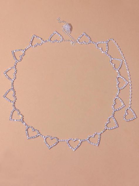 Free Returns ✓ Free Shipping On Orders $49+ ✓. Crystal Heart Decor Waist Chain- Body Jewelry at SHEIN. Heart Waist Chain, Gucci Belt Sizes, Boy With Luv, Accessories Crystal, Mama Awards, Womens Leather Belt, Southwestern Boho, Boho Belts, Braided Leather Belt