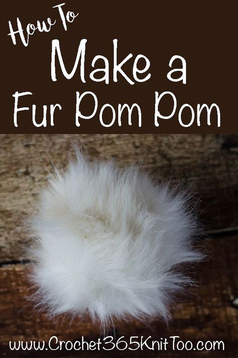 Best tutorial on how to make a fur pom pom This fluffy pom pom.  Perfect for topping your handcrafted hats. #furpompom #pompom #crochet #yarn Knitting Projects Hats, Loom Knitting Projects, How To Make A Pom Pom, Maltese Dog, Crochet Gloves, Crochet Hat Pattern, Knit Or Crochet, Fur Pom Pom, Crochet Hat