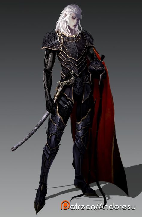 Drow Armor, Vampire Armor, Dark Fantasy Male, Mroczny Elf, Character Commission, Roleplay Characters, Vampire Art, Dungeons And Dragons Characters, Dark Elf