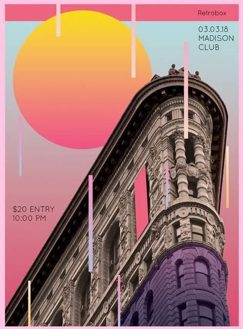 Architecture Events, Collage Architecture, Mises En Page Design Graphique, Club Party Flyer, Gfx Design, Club Poster, Poster Music, Graphic Poster Art, Magazine Layout Design