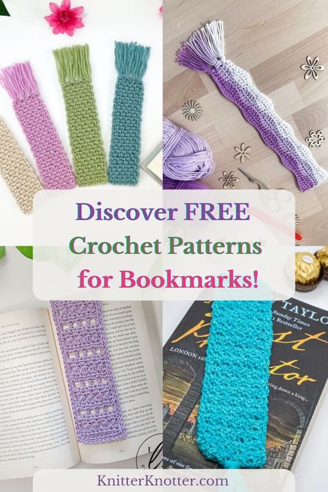 21 Easy Crochet Bookmark Patterns: Free for Beginners - KnitterKnotter How To Crochet Book Marks, Book Crochet Pattern Free, How To Make A Crochet Bookmark, Bookmarks To Crochet, Book Marks Crochet Free Pattern, Crochet Patterns For Bookmarks, Book Mark Crochet Free Pattern, Cute Crochet Bookmarks Free Pattern, Free Crochet Pattern Bookmark