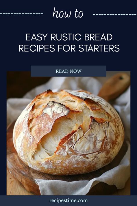 Beginner Yeast Bread Recipes, Farmhouse Loaf Recipe, Homemade No Knead Bread Recipes, Weekly Bread Recipe, Rustic Crusty Bread Recipe, Quick Rustic Bread Recipe, Old World Bread Recipes, Bread Recipes In Dutch Oven, Rustic Italian Bread Recipe