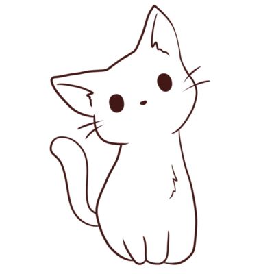 Cute Anime Cat Drawing, Chibi Cat Base, Cat Anime Drawing, Gato Gacha, Cute Animated Cat, Chibi Drawings Kawaii, Doodle Kawaii, Cute Cat Cartoon, Cat Outline