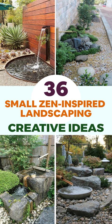 Transform your outdoor space into a peaceful retreat with a Zen-inspired landscaping design. Integrate features such as a stone pathway, leading to a calming focal point like a meditation area or water feature. Opt for natural materials like gravel and sand for a minimalist look. Incorporate low-maintenance plants such as bamboo or Japanese maple for harmony. A small Zen garden with sand or pebbles and rocks can be an added touch. Emphasize the Zen vibe with gentle outdoor lighting and wind chim Small Zen Garden Ideas Outdoor, Small Zen Garden Ideas, Zen Backyard Ideas, Zen Garden Backyard, Fall Vegetables To Plant, Small Zen Garden, Japanese Rock Garden, Calming Aesthetic, Small Japanese Garden