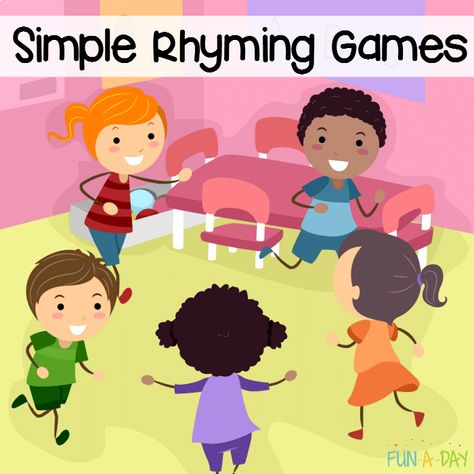 Rhyming Activities Preschool, Rhyming Word Game, Rhyming Words Activities, Rhyming Preschool, Games For Preschoolers, Rhyming Games, Learn Language, Poetry Activities, Preschool Language