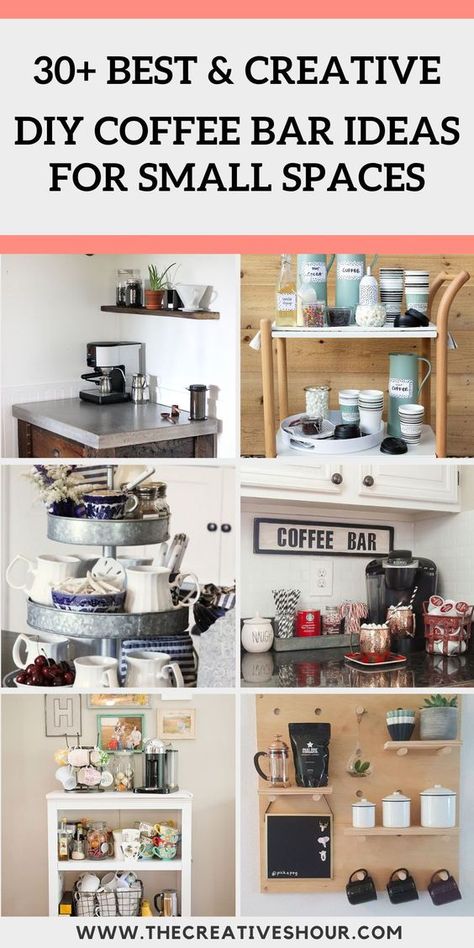 Bar Cart Coffee Station Ideas, Coffee Bar Station Small Spaces Office, Home Office Coffee Bar Ideas, Small Corner Coffee Station, Coffee Bar Cart Ideas Small Spaces, Coffee Station Small Space, Small Space Coffee Bar Ideas, Coffee Cart Ideas Small Spaces, Small Coffee Station Ideas Counter Space