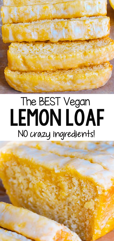 The Best Healthy Vegan Lemon Bread Recipe For Breakfast Lemon Bread Recipe Healthy, Vegan Non Processed Recipes, Fresh Vegan Meals, Healthy Lemon Cake, Vegan Lemon Loaf, Lemon Bread Recipe, Ella Vegan, Lemon Bread Recipes, Mediterranean Snacks