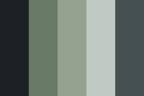 Black Green Grey Color Palette, Black And Green Pallete, Black And Green Color Scheme, Color Palette Green Black, Sage Green Black Color Palette, Green Black Palette, Slytherin Color Palette, Green And Black Colour Palette, Color Pallets Green