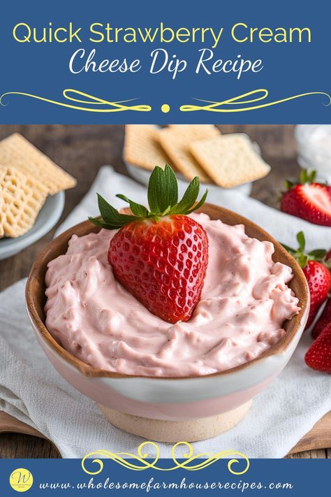 Strawberry Cream Cheese Dip, Strawberry Fruit Dips, Strawberry Cheesecake Dip, Starter Food, Easy Fruit Dip, Cream Cheese Fruit Dip, Rhubarb Jam Recipes, Flavored Cream Cheeses, Cream Cheese Recipes Dip