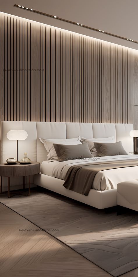 Minimalist Bedroom Furniture, Bedding Luxury, Contemporary Bedroom Design, Bed Headboard Design, Stylish Bedroom Design, Modern Luxury Bedroom, Kitchen Interiors, Inspire Me Home Decor, Luxury Bedroom Master