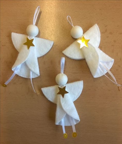 Xmas Crafts Kids, Christmas Angel Crafts, Christmas Arts And Crafts, Angel Crafts, Christmas Ornament Crafts, Christmas Ornaments To Make, Angel Ornaments, Ornament Crafts, Christmas Crafts For Kids