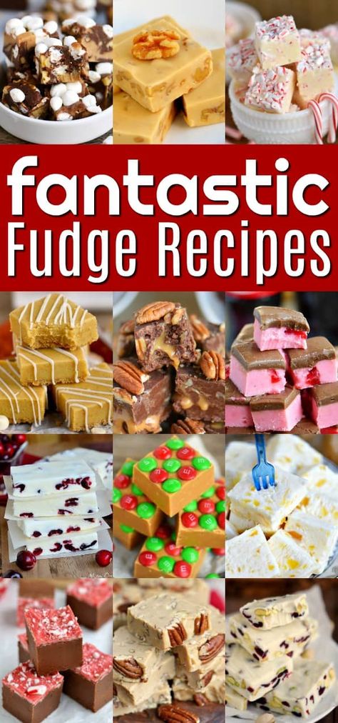 An amazing collection of the very best fudge recipes! Quick and easy, cooked, chocolate, peanut butter, nuts or no nuts, peppermint, pineapple - we've got it all! Perfect for the holiday season and all year long! // Mom On Timeout #fudge #recipe #recipes #holiday #christmas #easyfudge #chocolate #peanutbutter #peppermint Best Fudge Recipes, Cranberry Pistachio Fudge, Butterscotch Fudge, Best Fudge, Best Fudge Recipe, Cranberry Fudge, Chocolate Pumpkin Pie, Holiday Fudge, Peppermint Fudge